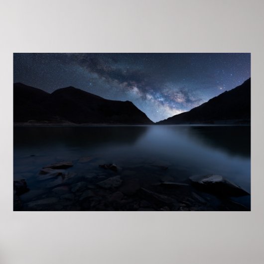 Water | Lakeshore at Night Poster (Voorkant)