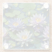 Water Lelie levendige bloem Glazen Onderzetter (Achterkant)