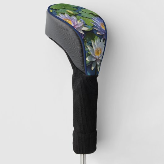 Water Lelie levendige bloem Golfheadcover (Schuin)