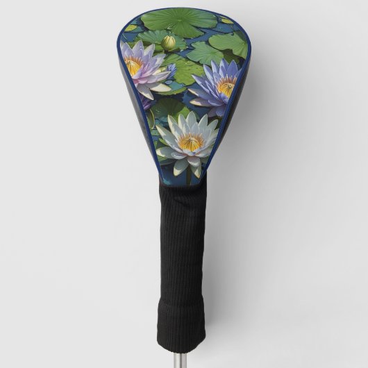 Water Lelie levendige bloem Golfheadcover (Voorkant)