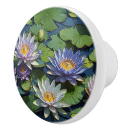 Water Lelie levendige bloem Keramische Knop
