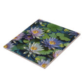 Water Lelie levendige bloem Tegeltje (Zijkant)