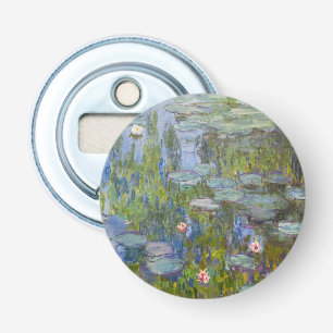 Water Lelies beroemd gemaakt door Claude Monet Cla Button Flesopener