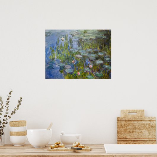 Water Lelies beroemd gemaakt door Claude Monet Cla Poster (Keuken)