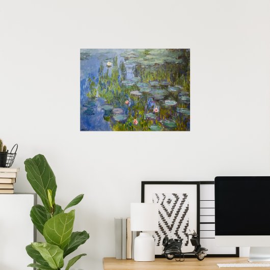 Water Lelies beroemd gemaakt door Claude Monet Cla Poster (Thuiskantoor)