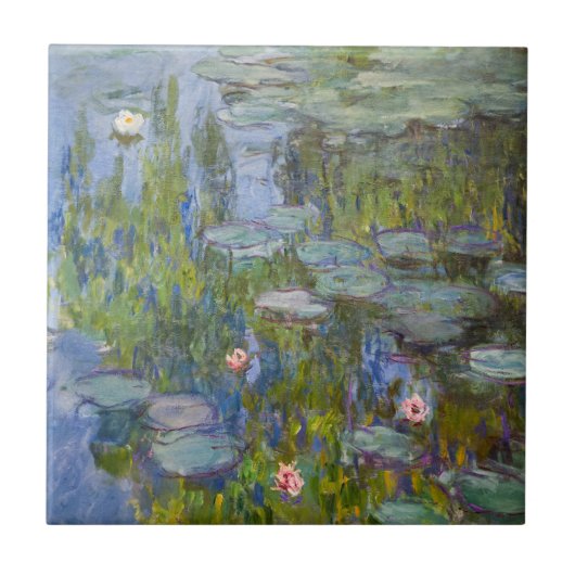Water Lelies beroemd gemaakt door Claude Monet Cla Tegeltje (Voorkant)