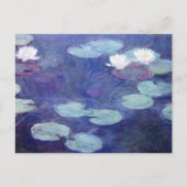 Water Lelies Pink Claude Monet Briefkaart (Voorkant)