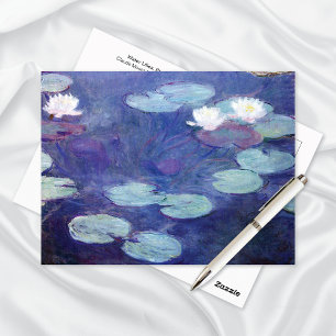 Water Lelies Pink Claude Monet Briefkaart