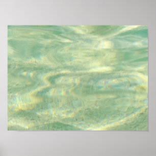 Water Licht Oranje Kreek Kat Eiland Bahama's Poster