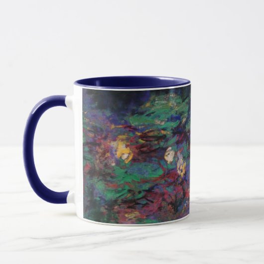 WATER LIES GREEN POND Claude Monet Dark Floral Mok (Links)
