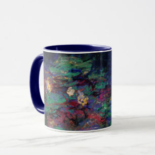 WATER LIES GREEN POND Claude Monet Dark Floral Mok