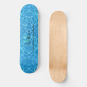 Water Life Blue Modern Natuur Expressies Persoonlijk Skateboard (Voorkant)