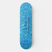 Water Life Blue Modern Natuur Expressies Persoonlijk Skateboard (Voorkant)