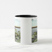 Water ligt in een vijver op zee mok (Midden)