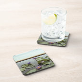 Water ligt in een vijver op zee onderzetter (Rechterzijde)