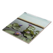 Water ligt in een vijver op zee tegeltje (Zijkant)