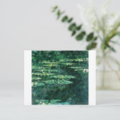 WATER LIGT IN GROENBOEK VAN Claude Monet Briefkaart (Staand voorkant)