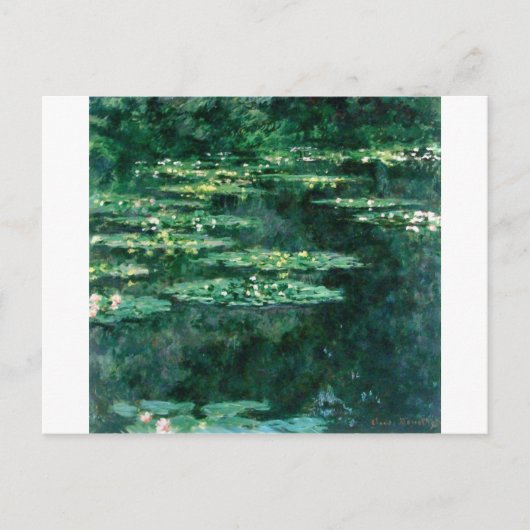 WATER LIGT IN GROENBOEK VAN Claude Monet Briefkaart (Voorkant)