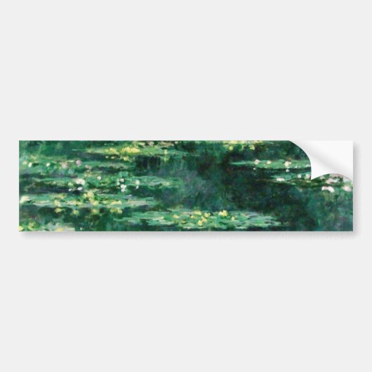 WATER LIGT IN GROENBOEK VAN Claude Monet Bumpersticker (Voorkant)