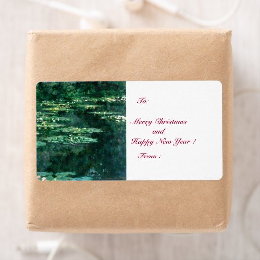 WATER LIGT IN GROENBOEK VAN Claude Monet Etiket (Insitu)