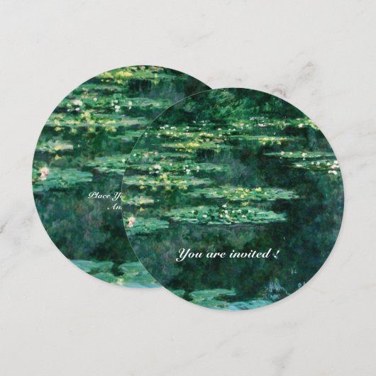 WATER LIGT IN GROENBOEK VAN Claude Monet Kaart (Voorkant / Achterkant)