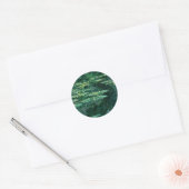 WATER LIGT IN GROENBOEK VAN Claude Monet Ronde Sticker (Envelop)