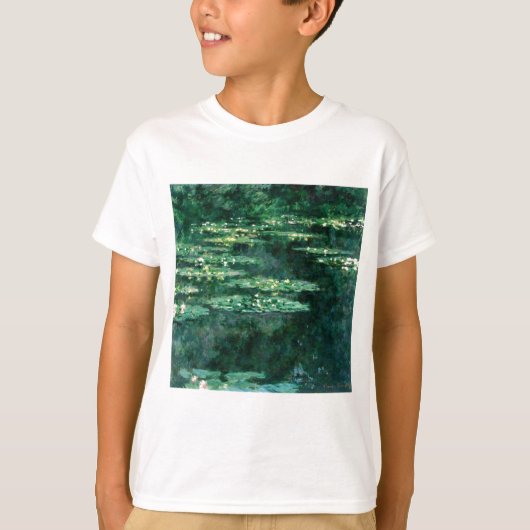 WATER LIGT IN GROENBOEK VAN Claude Monet T-shirt (Voorkant)