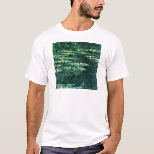 WATER LIGT IN GROENBOEK VAN Claude Monet T-shirt (Voorkant)