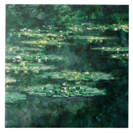 WATER LIGT IN GROENBOEK VAN Claude Monet Tegeltje (Voorkant)
