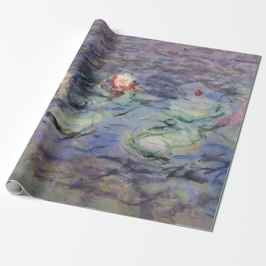 WATER LIGT IN PINK BLUE POND VAN Claude Monet Cadeaupapier (Uitgerold)