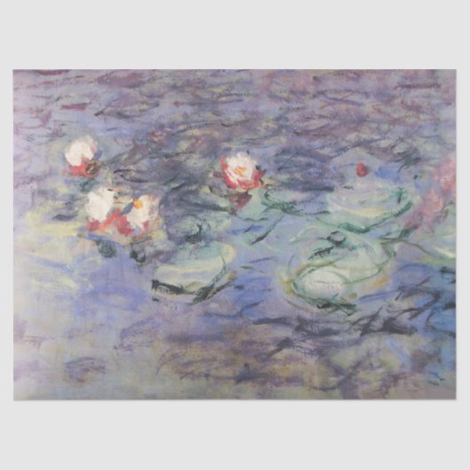 WATER LIGT IN PINK BLUE POND VAN Claude Monet Tissuepapier (Voorkant)