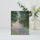 WATER LIGT IN PINK GREEN POND DOOR Claude Monet Briefkaart (Staand voorkant)