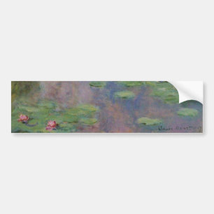 WATER LIGT IN PINK GREEN POND DOOR Claude Monet Bumpersticker