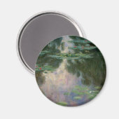 WATER LIGT IN PINK GREEN POND DOOR Claude Monet Magneet (Voorkant / Achterkant)