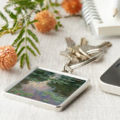 WATER LIGT IN PINK GREEN POND DOOR Claude Monet Sleutelhanger (Zijkant)