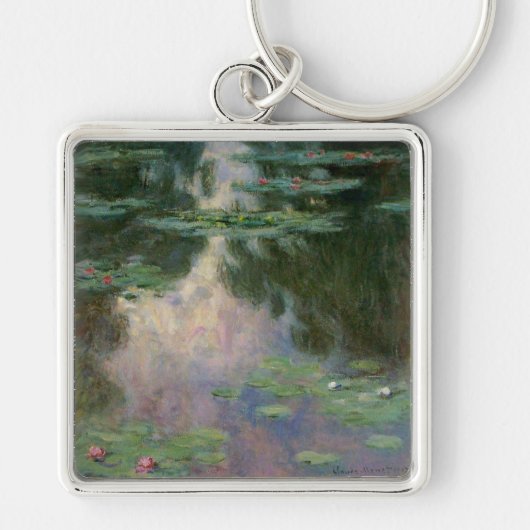 WATER LIGT IN PINK GREEN POND DOOR Claude Monet Sleutelhanger (Voorkant)