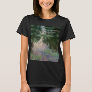 WATER LIGT IN PINK GREEN POND DOOR Claude Monet T-shirt