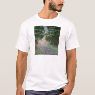 WATER LIGT IN PINK GREEN POND DOOR Claude Monet T-shirt