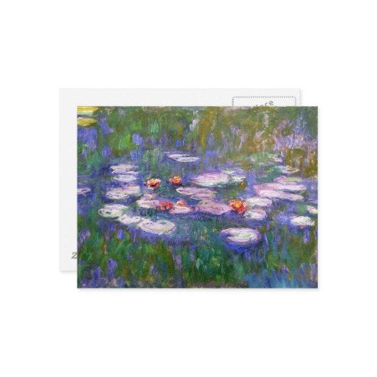 Water Lilie 8 Briefkaart (Voorkant / Achterkant in situ)