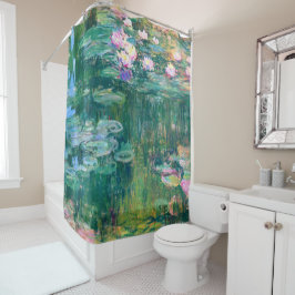 Water Lilie in Bloom Monet Fine Art Douchegordijn