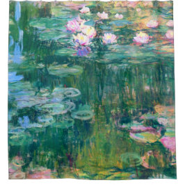 Water Lilie in Bloom Monet Fine Art Douchegordijn