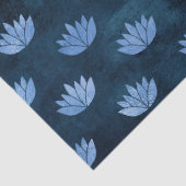 Water Lilie op Donkerblauwe ontkoppeling Tissuepapier (Detail)