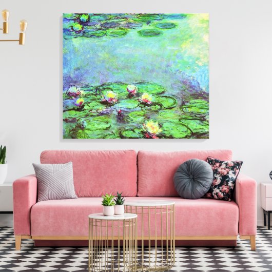 Water Lilie van Claude Monet Impressionisme Canvas Afdruk (Insitu (Woonkamer))