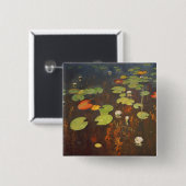 Water Lilies 1895 Vierkante Button 5,1 Cm (Voorkant /achterkant)