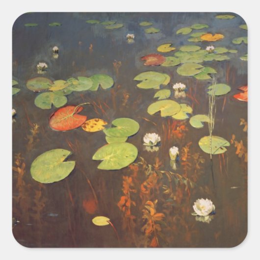 Water Lilies 1895 Vierkante Sticker (Voorkant)