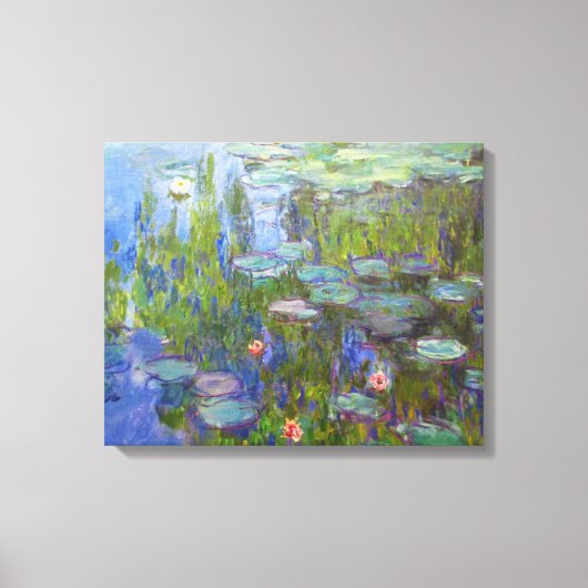 Water Lilies, 1915 Claude Monet cool, oud, meester Canvas Afdruk (Voorkant)