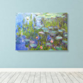 Water Lilies, 1915 Claude Monet cool, oud, meester Canvas Afdruk (Insitu (Houten vloer))