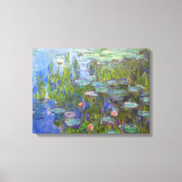 Water Lilies, 1915 Claude Monet cool, oud, meester Canvas Afdruk