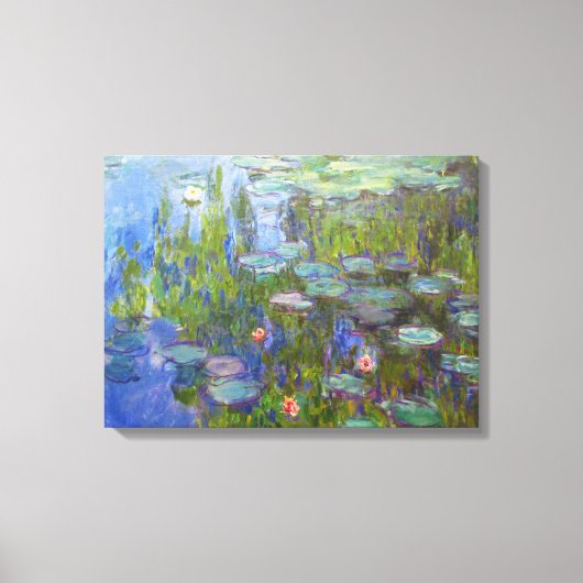 Water Lilies, 1915 Claude Monet cool, oud, meester Canvas Afdruk (Voorkant)