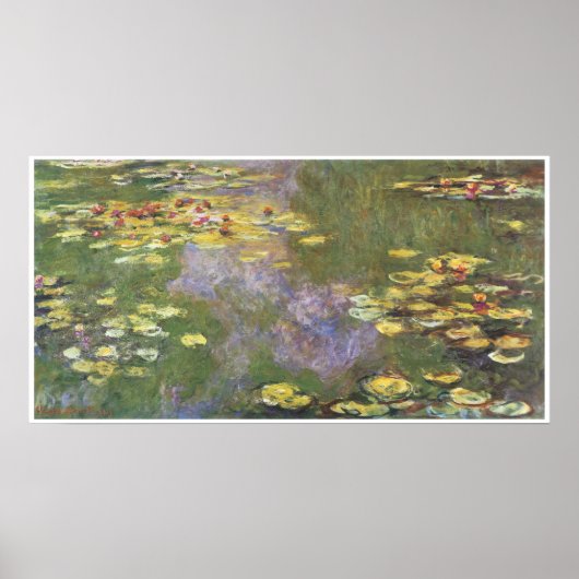 Water-Lilies, 1915; olie op doek Poster (Voorkant)
